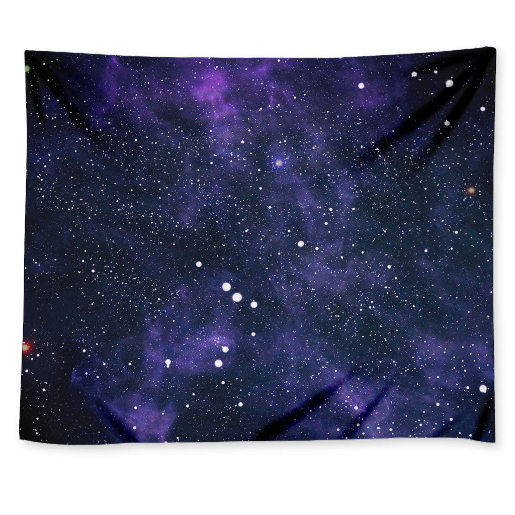 Dark Purple Galaxy Outer Space Print Tapestry