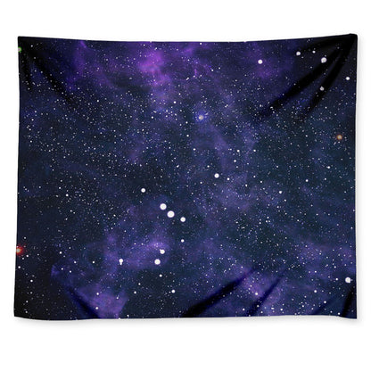 Dark Purple Galaxy Outer Space Print Tapestry