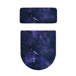 Dark Purple Galaxy Outer Space Print Toilet Lid And Tank Cover Set