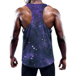 Dark Purple Galaxy Outer Space Print Training Tank Top