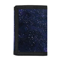 Dark Purple Galaxy Outer Space Print Trifold Wallet