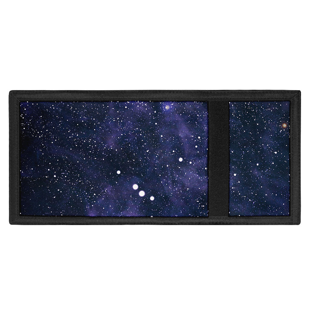 Dark Purple Galaxy Outer Space Print Trifold Wallet