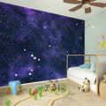 Dark Purple Galaxy Outer Space Print Wall Sticker