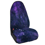 Dark Purple Galaxy Outer Space Print Waterproof Car Seat Cover