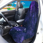 Dark Purple Galaxy Outer Space Print Waterproof Car Seat Cover