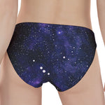 Dark Purple Galaxy Outer Space Print Women's Panties