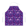 Dark Purple Hawaiian Tropical Print Adjustable Apron
