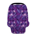 Dark Purple Hawaiian Tropical Print Baby Seat Cover