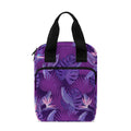 Dark Purple Hawaiian Tropical Print Bible Tote Bag