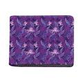 Dark Purple Hawaiian Tropical Print Bifold Wallet