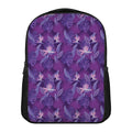 Dark Purple Hawaiian Tropical Print Casual Backpack