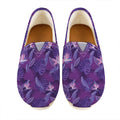 Dark Purple Hawaiian Tropical Print Casual Shoes
