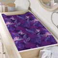 Dark Purple Hawaiian Tropical Print Changing Pad Cover