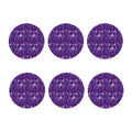 Dark Purple Hawaiian Tropical Print Coaster Set