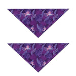 Dark Purple Hawaiian Tropical Print Dog Bandana