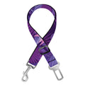 Dark Purple Hawaiian Tropical Print Dog Seat Belt
