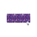 Dark Purple Hawaiian Tropical Print Extended Mouse Pad