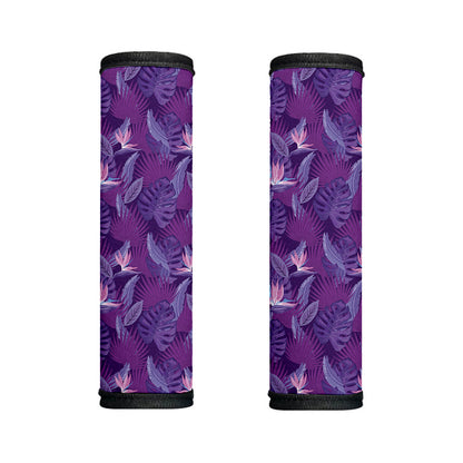 Dark Purple Hawaiian Tropical Print Handle Covers