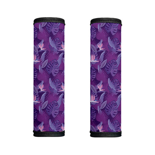Dark Purple Hawaiian Tropical Print Handle Covers