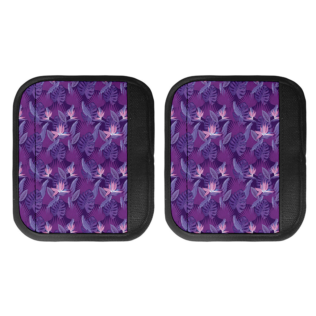 Dark Purple Hawaiian Tropical Print Handle Covers