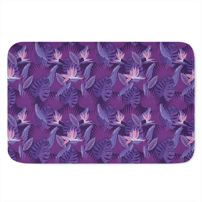 Dark Purple Hawaiian Tropical Print Indoor Door Mat