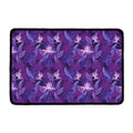 Dark Purple Hawaiian Tropical Print Kitchen Mat