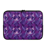 Dark Purple Hawaiian Tropical Print Laptop Sleeve