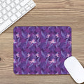 Dark Purple Hawaiian Tropical Print Mouse Pad