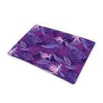 Dark Purple Hawaiian Tropical Print Pet Cooling Mat Cover