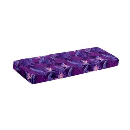 Dark Purple Hawaiian Tropical Print Piano Keyboard Cover