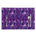 Dark Purple Hawaiian Tropical Print Placemat
