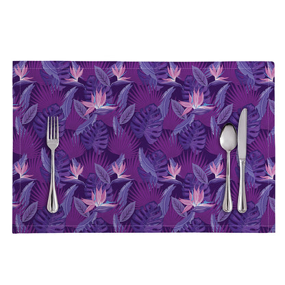 Dark Purple Hawaiian Tropical Print Placemat