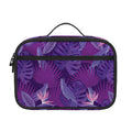Dark Purple Hawaiian Tropical Print Portable Lunch Bag