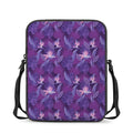 Dark Purple Hawaiian Tropical Print Rectangular Crossbody Bag