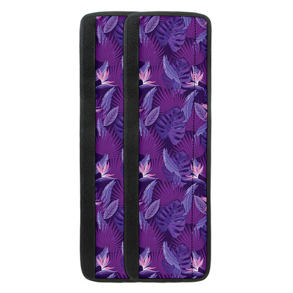 Dark Purple Hawaiian Tropical Print Refrigerator Handle Covers