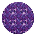 Dark Purple Hawaiian Tropical Print Round Blanket