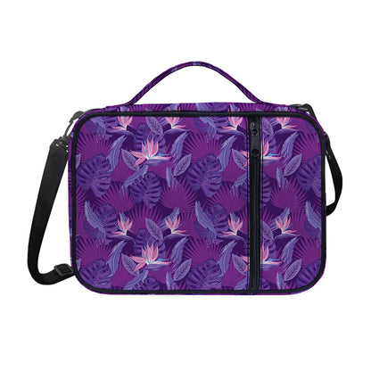 Dark Purple Hawaiian Tropical Print Shoulder Strap Bible Bag