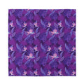Dark Purple Hawaiian Tropical Print Silk Bandana