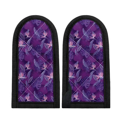 Dark Purple Hawaiian Tropical Print Skillet Handle Cover