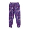 Dark Purple Hawaiian Tropical Print Sweatpants
