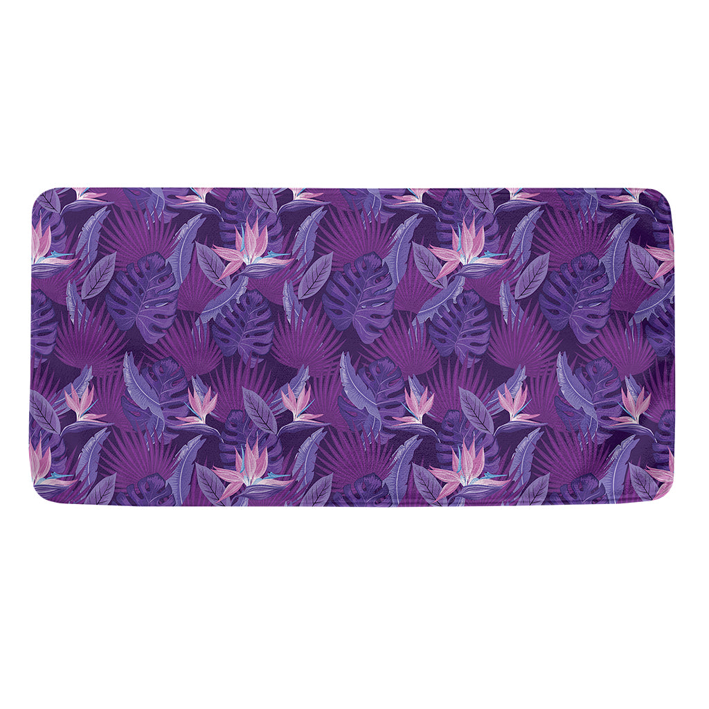 Dark Purple Hawaiian Tropical Print Towel
