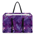 Dark Purple Hawaiian Tropical Print Utility Tote Bag