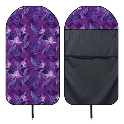 Dark Purple Hawaiian Tropical Print Waterproof Car Seat Cover