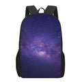 Dark Purple Milky Way Galaxy Space Print 17 Inch Backpack