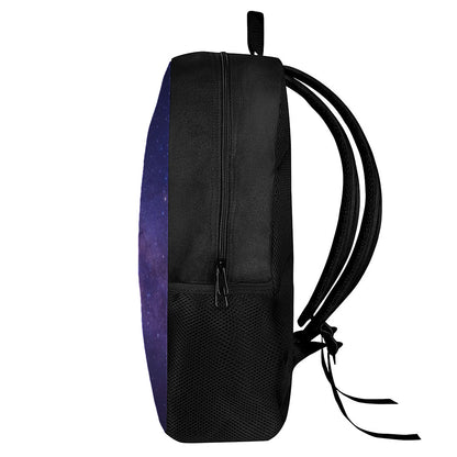 Dark Purple Milky Way Galaxy Space Print 17 Inch Backpack
