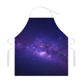 Dark Purple Milky Way Galaxy Space Print Adjustable Apron
