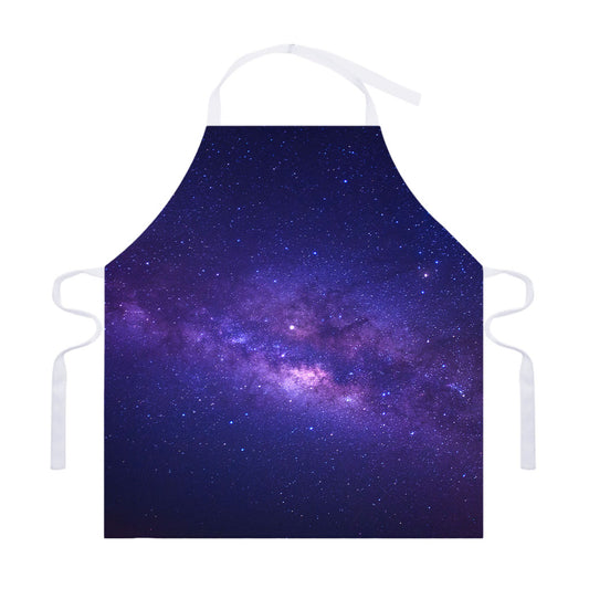 Dark Purple Milky Way Galaxy Space Print Adjustable Apron