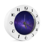 Dark Purple Milky Way Galaxy Space Print Alarm Clock