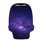 Dark Purple Milky Way Galaxy Space Print Baby Seat Cover