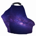 Dark Purple Milky Way Galaxy Space Print Baby Seat Cover